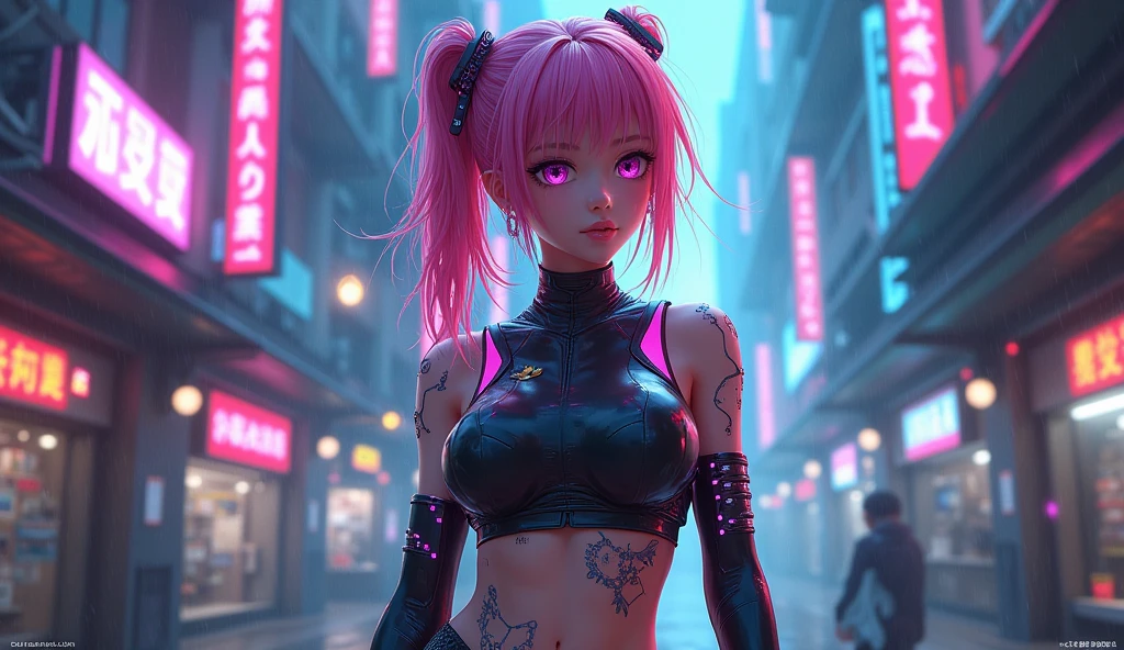 cyberpunk , anime girl