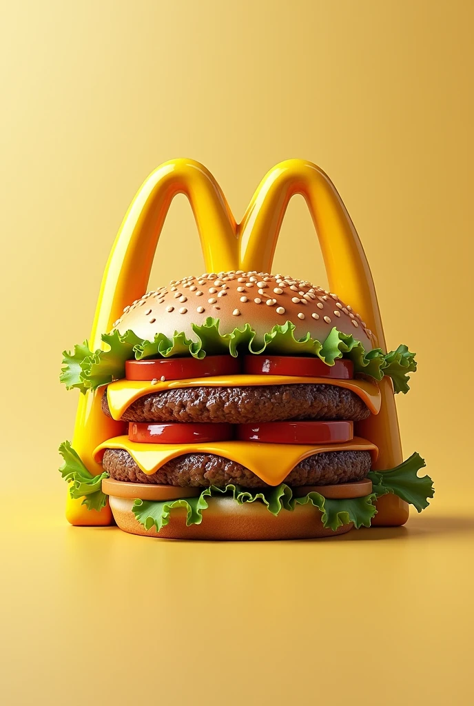 McDonald&#39;s logo but change it with hamburgers 

