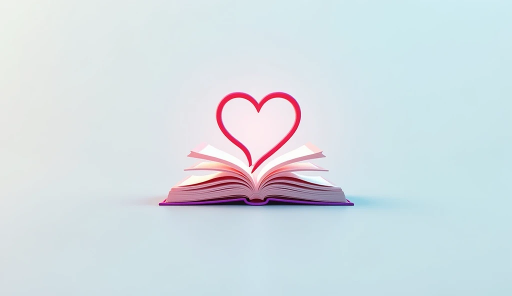Create a stylish and captivating logo for a channel called 'Moving Stories'. The design should include an icon of an open book, symbolizing stories and narratives, and a subtly integrated heart, representing the emotion and moving impact of the stories. Use a soft color palette, like shades of light blue and pink, to convey a feeling of calm and tenderness. The style should be modern and clean, with a touch of sophistication. The logo should be visually appealing and convey a sense of empathy and inspiration..