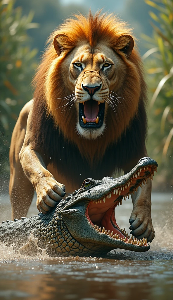Lion vs crocodile kill lion