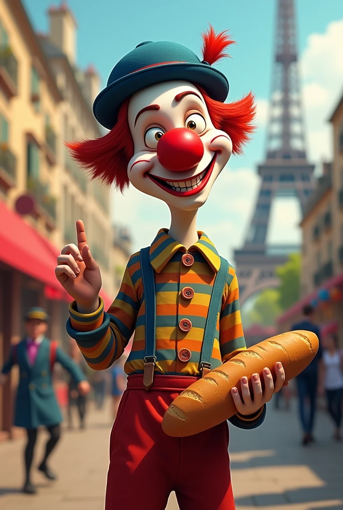 Macdonald clown dressed as a Frenchman
