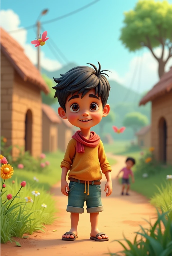 एक छोटे से गाँव में, एक गरीब लड़का नामक सूरज अपने सपनों को साकार करने की इच्छाशक्ति रखता था। 3D cartoon images