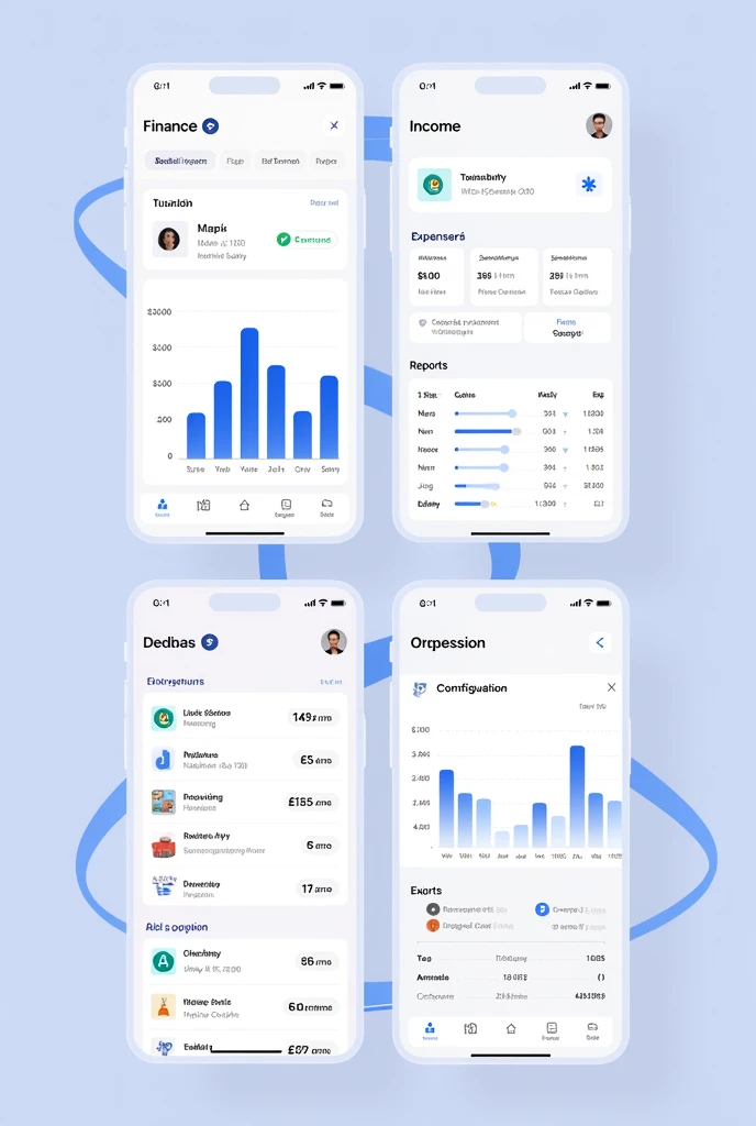 Draw a prototype of the operation of a finance tracking APP with the following features Finance tracking App: Create an app that allows entrepreneurs to track their income and expenses, and get customized financial reports.
Clear! Here I present you a possible implementation of the finance tracking app:

App Name: FinancePro Home Screen:

- Bar chart showing the summary of income and expenses for the current month - Buttons to access the sections of:
    - Income - Expenses - Reports - Configuration Income section:

- Form to register new entries with fields for:
    - Date - Amount - Category (not. sales, investments, etc.)
    - Description - List of recorded income with options for:
    - Edit - Delete - Chart showing total income by category Expense section:

- Form to record new expenses with fields for:
    - Date - Amount - Category (not. rental, supplies, etc.)
    - Description - List of recorded expenses with options for:
    - Edit - Delete - Chart showing total expenses by category Reports section:

- Balance sheet report showing total income and expenses per month - Category report showing total income and expenses per category - Trend report showing growth or decline in income and expenses over a given period Configuration section:

- Options to connect bank accounts and import transactions - Options to customize the app with colors and fonts - Options to export data to formats such as CSV or Excel Additional features:

- Alerts and reminders for important payments and dates - Calendar integration to schedule future transactions - Search functionality to find specific transactions Design and usability:

- Minimalist and easy-to-use design - Tipogr