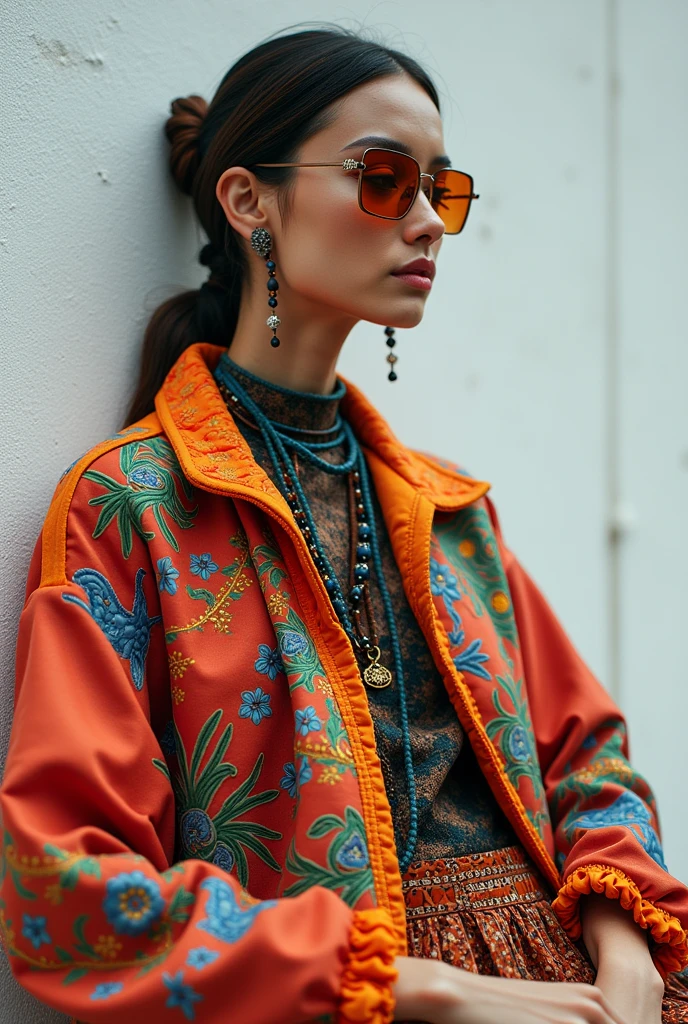 Create an online store image about very exotic clothing and fashion accessories