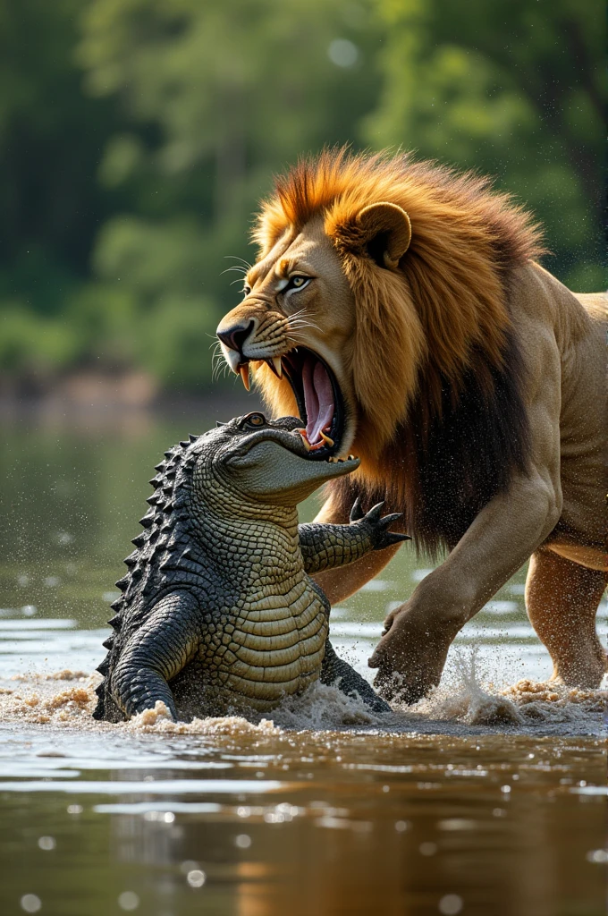 Lion vs crocodile fighting video
