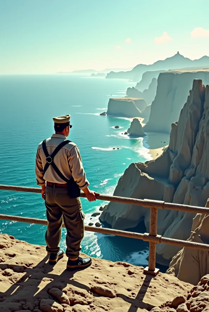 Sailor looking at Umm Al Hassam area