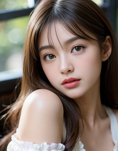 best quality, face focus, soft light, ultra high res, (photorealistic:1.4), RAW photo,
1japanese girl, solo, cute, (pupil, lights in the eyes), detailed beautiful face, (small chest),(high resolution detail of human skin texture),
(long hair),
indoor,
Damask Shirt Dress,
(portrait)
