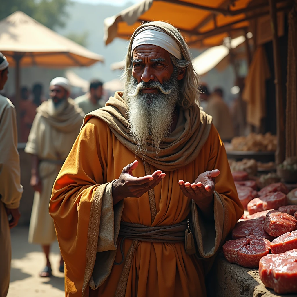 Fakir is asking for beef first and then chicken.