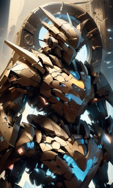 There is a drawing of a man holding a sword and a clock。, Anime robot mixed with organic, Mecha style greek god, Portrait of digital shaman, AI Art God King, , Portrait of robot shaman, Simple futuristic robot queen, Highly detailed official artwork, ( ( AI Art God King ) ), Vitruvian Mecha