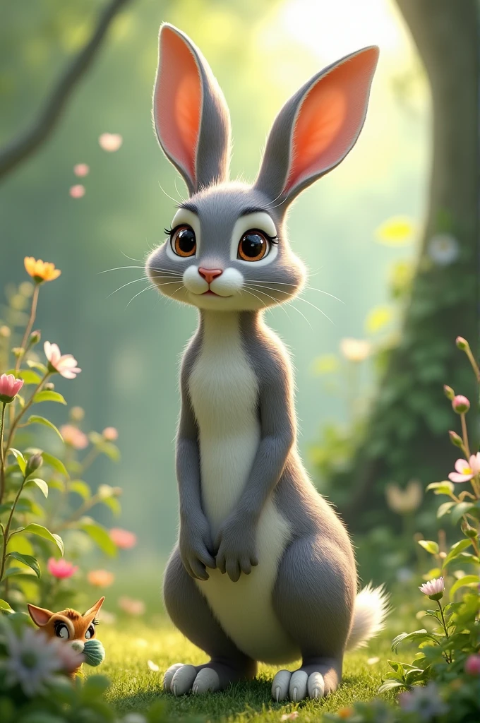 An anthropomorphic rabbit
