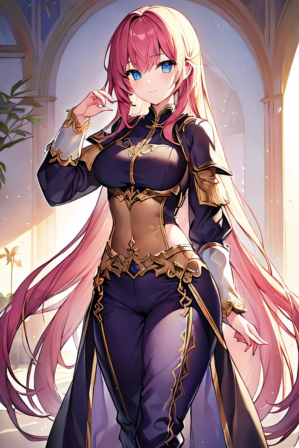(4K、high resolution、Detailed light、Detailed Shadows、Detailed Design)、1 girl、Fantasy Clothing、((Pants that are different lengths on the left and right))