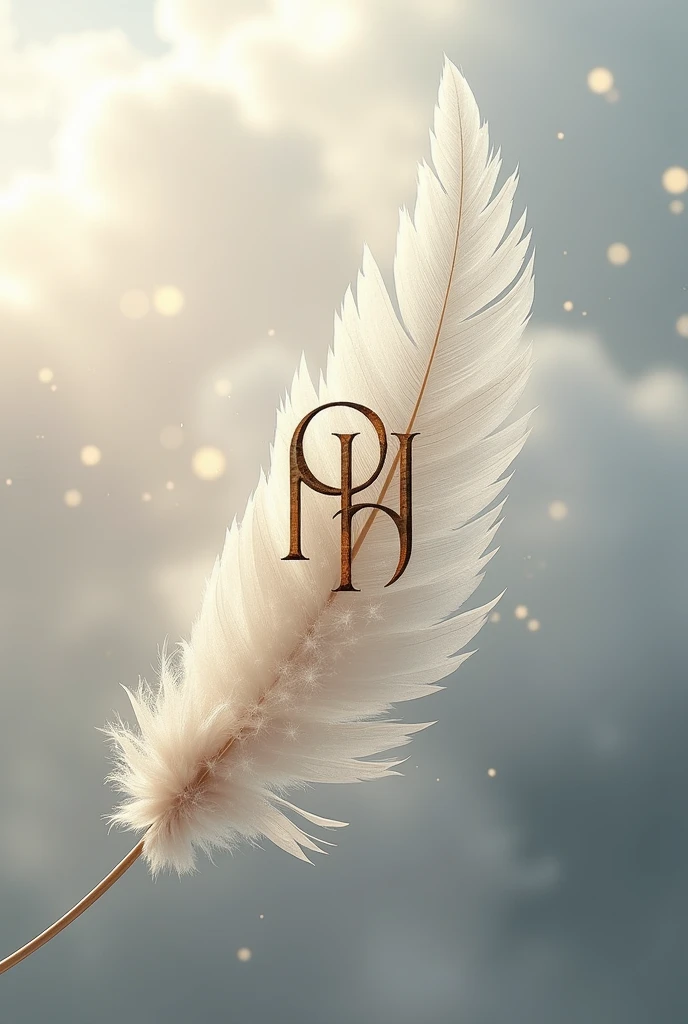 Generates an image of a flock logo that has the initials NH in the middle