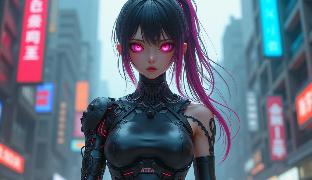 cyborg,cyberpunk ,anime girl