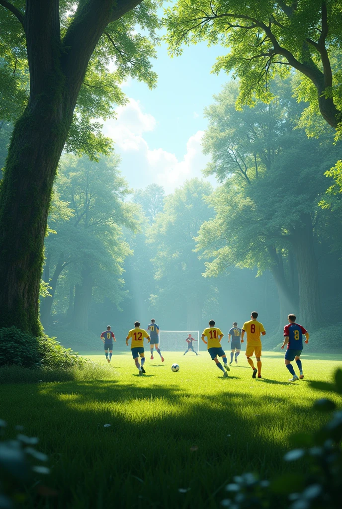 Football in the forest