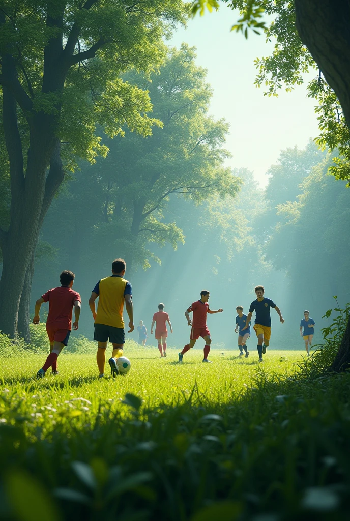 Football in the forest