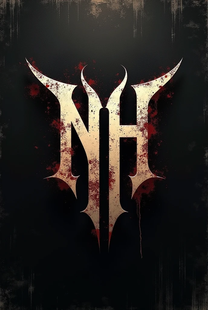 Generate an image of a gang logo that has the initials NH in the middle with chola letters