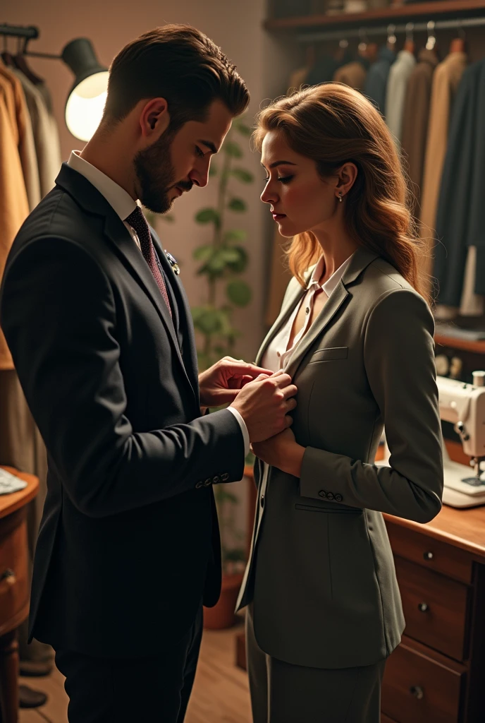 a tailor man and women