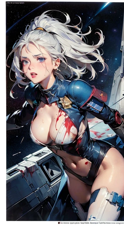 Zerg Queen Beautiful Girl: Ranlinger, 1 with slim body, (android:1.6), white silver Messy Hair, beautiful Perfect Face, Soft Skin, Perfect Face, Yasutomo Oka's painting style, Big firm Breasts, Sexy, Sharp Eyes, Break, dynamic sexy poses, sweat, mechanical body armor, cleavage is exposed, Add light purple and purple, Add Light Red, Intricate details, Splash screen, 8K resolution, masterpiece,(military medals:1.4), (Ruthless, dignified, mad, brutal:1.3), (battle, bloody, universe, stars, moon, starships, star fighter, beams, blusts, bombing:1.5), Sharp Eyes, Break
BIGHIP BIGASS FUCKOFF FUCKFUCKFUCK