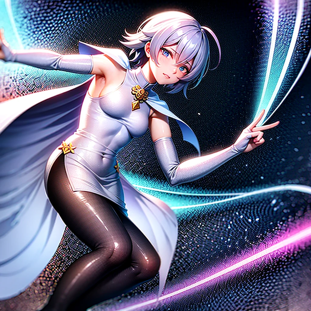 **name:** Espada Arctica (Espada Arctica)
**External characteristics:**
- **Appearance:** Espada Arcticaเป็นผู้หญิงที่มีรูปร่างเพรียวและสูงโปร่ง กล้ามเนื้อที่แข็งแรงบ่งบอกถึงพละกำลังที่ไม่ธรรมดา ผิวของเธอเป็นสีซีดขาวเหมือนหิมะ มีแสงสะท้อนราวกับเกล็ดน้ำแข็งเล็ก ๆ กระจายไปทั่วผิว เธอมีเส้นผมยาวสีเงินที่พริ้วไหวไปตามลมเหมือนพายุหิมะ และมักจะปล่อยให้มันปกคลุมไหล่อย่างเป็นธรรมชาติ
- **eyes:** eyesของเธอเป็นสีฟ้าทะเลลึก มีแววตาที่เย็นชาและเฉียบคม มักจ้องมองไปยังศัตรูด้วยความมุ่งมั่นและไร้ความปรานี
- **Hollow Mask:** Hollow MaskของEspada Arcticaปกคลุมครึ่งซีกของใบหน้าด้านซ้าย มันมีลักษณะเป็นเกล็ดน้ำแข็งที่ละเอียดและคมเหมือนกระจก แตกแหลกเป็นเส้นสวยงามที่ไล่จากหน้าผากไปยังแก้ม หน้ากากนี้เสริมให้เธอดูดุดันและลึกลับมากขึ้น
- **clothing:** She wears a long white cloak with thick ice armor on her shoulders and arms. The edges of the cloak and the ends of the sleeves are light blue, similar to the color of cold ice. The edges of the cloak are also sewn with small ice flakes that sparkle like stars on a cold night. The armor on her chest and back is made of hard ice plates that can protect against most attacks. - **weapon:** weaponของเธอคือดาบน้ำแข็งยาวที่มีnameว่า "Friza Arber" (Friza Arber) This sword is made of eternal ice that can freeze anything it touches. The blade is razor-sharp and can transform into an ice spear or ice chain as needed. It also has the ability to unleash ice power that can freeze areas or create ice walls to protect against attacks.
**personality:**
- **habit:** Espada Arcticaเป็นคนเงียบขรึมและเยือกเย็น เธอไม่แสดงอารมณ์ง่าย ๆ และมักจะเก็บความรู้สึกของเธอไว้ภายใน เธอเป็นนักสู้ที่มีระเบียบวินัยสูงและไม่ยอมให้ความล้มเหลวเกิดขึ้น เธอมักมุ่งมั่นในภารกิจที่ได้รับและไม่เคยล้มเลิกกลางคัน
- **stance:** When she walks or moves, she does it with confidence and grace. Every move she makes seems like endless flowing ice. Her grace is infused with awe-inspiring power. Every time she enters the battlefield, her enemies will feel the coldness spreading.