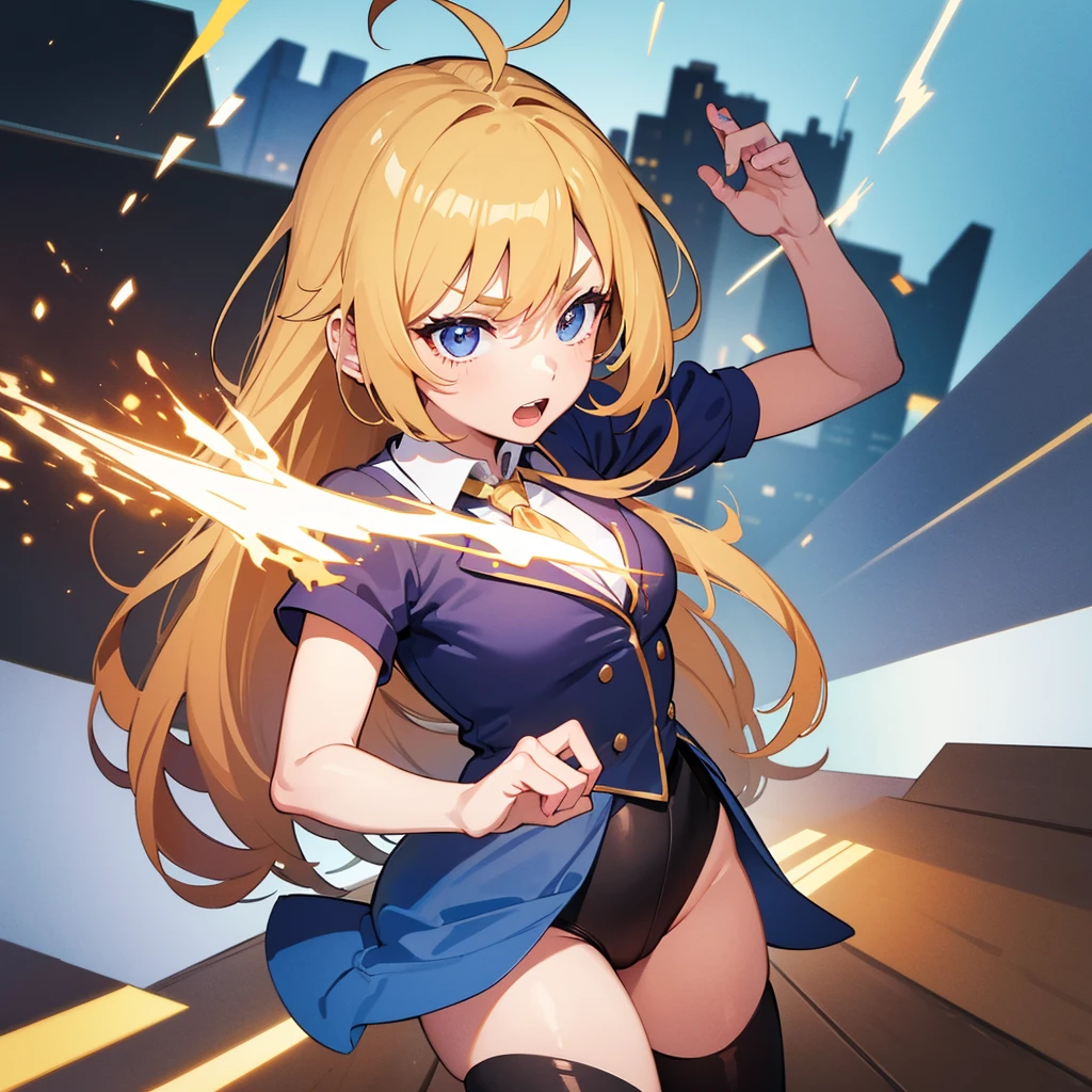 ((Highest quality, 8k, masterpiece :1.3)), One girl, Blonde Hair,Beautiful woman with slim abdominal muscles :1.3, (Long Hairstyles, Huge breasts :1.2), Tight blouse :1.2,Black tight skirt, very detailed face, Detailed eyes, double eyelid