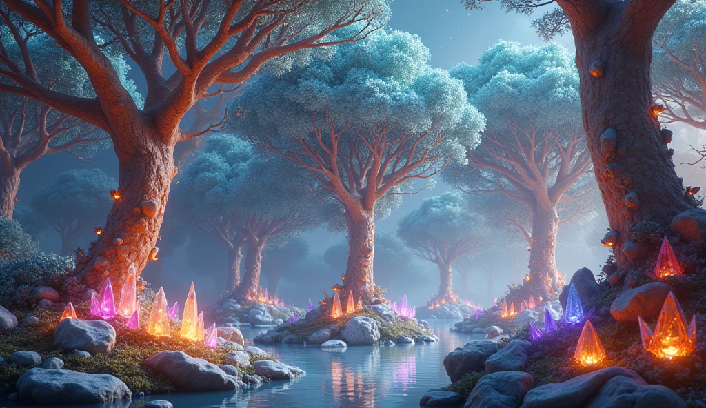 Trees of crystals
