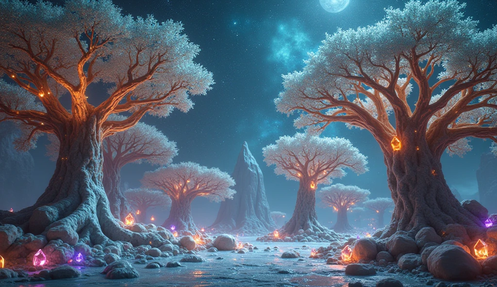 Trees of crystals