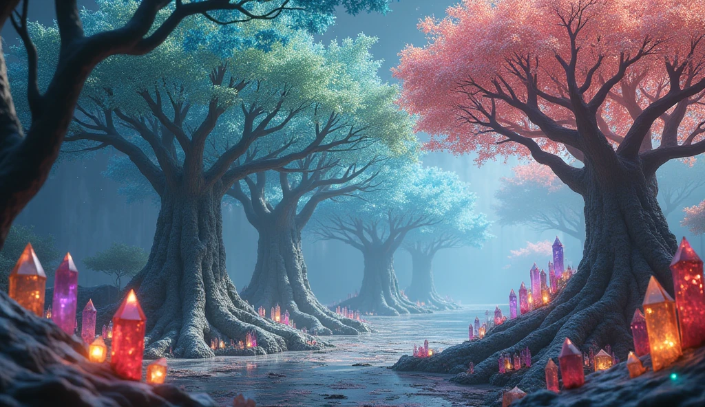 Trees of crystals
