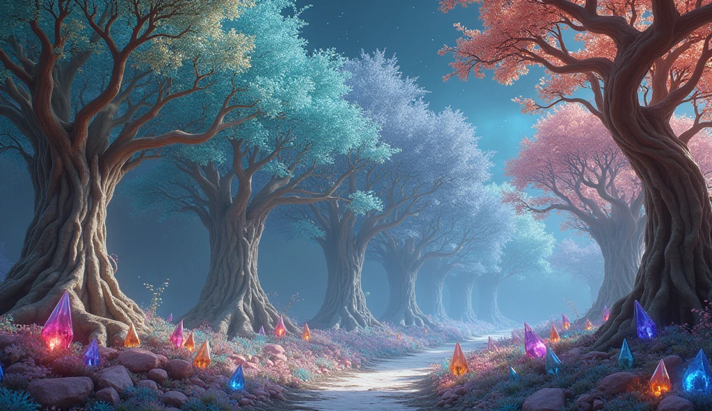 Trees of crystals