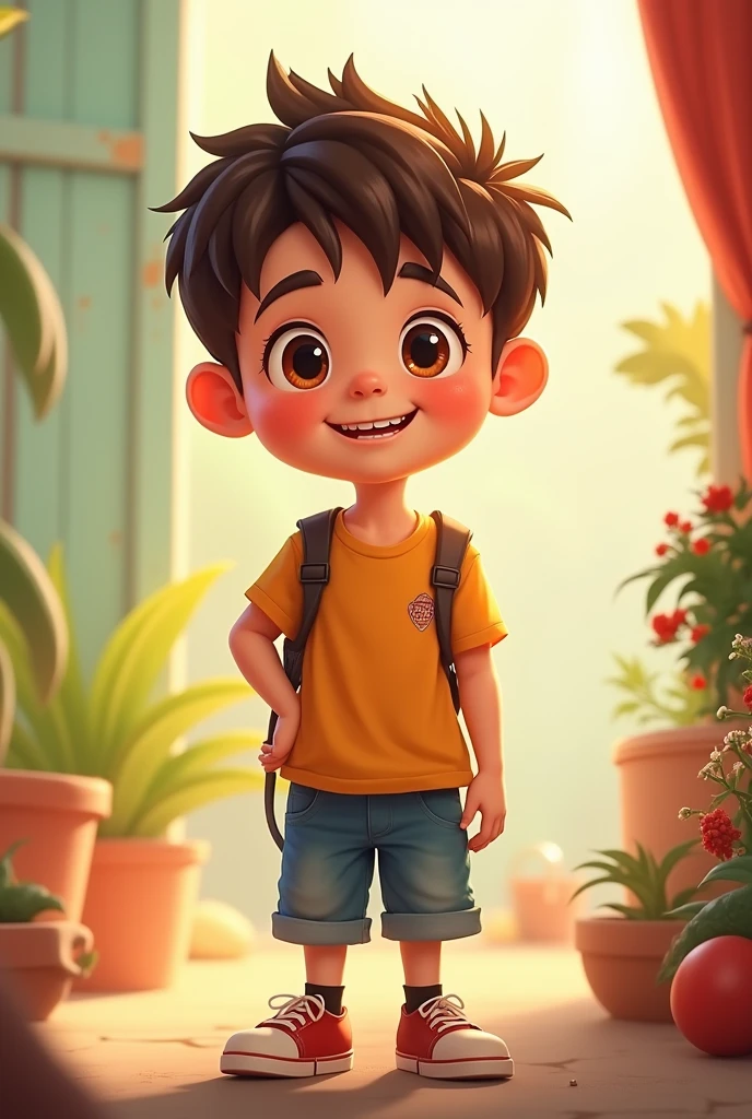 A handsome boy animation
