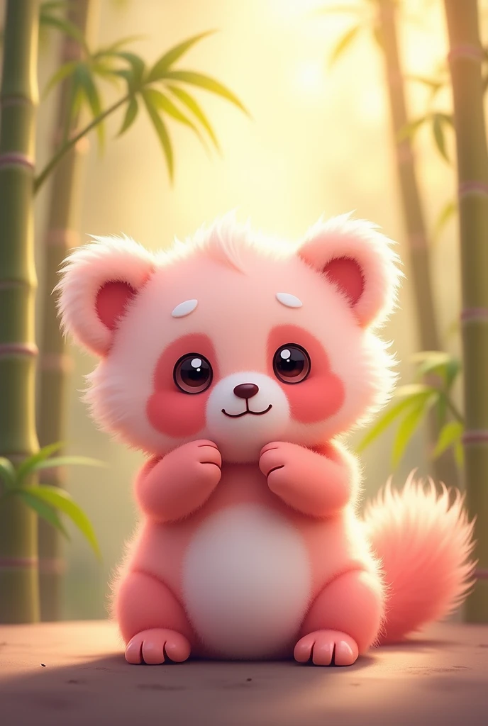 Panda character background pink
hua Chhota panda cute