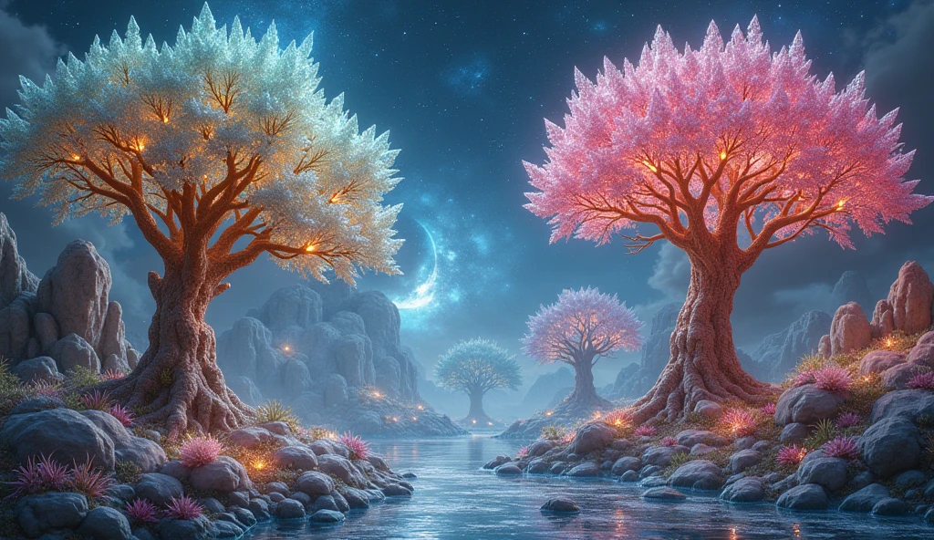 Trees of crystals
