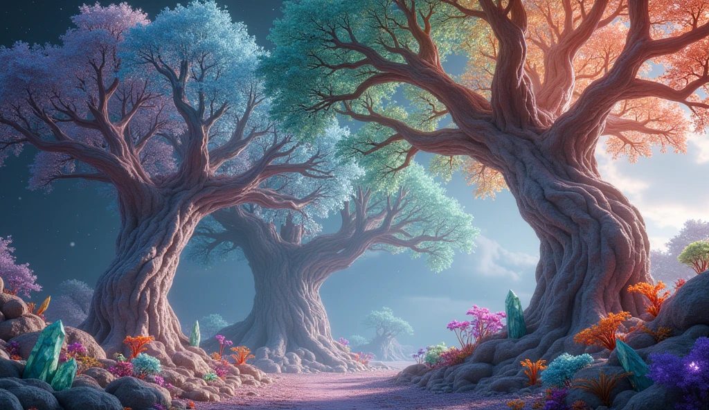 Trees of crystals