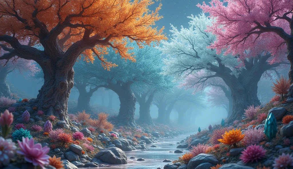 Trees of crystals