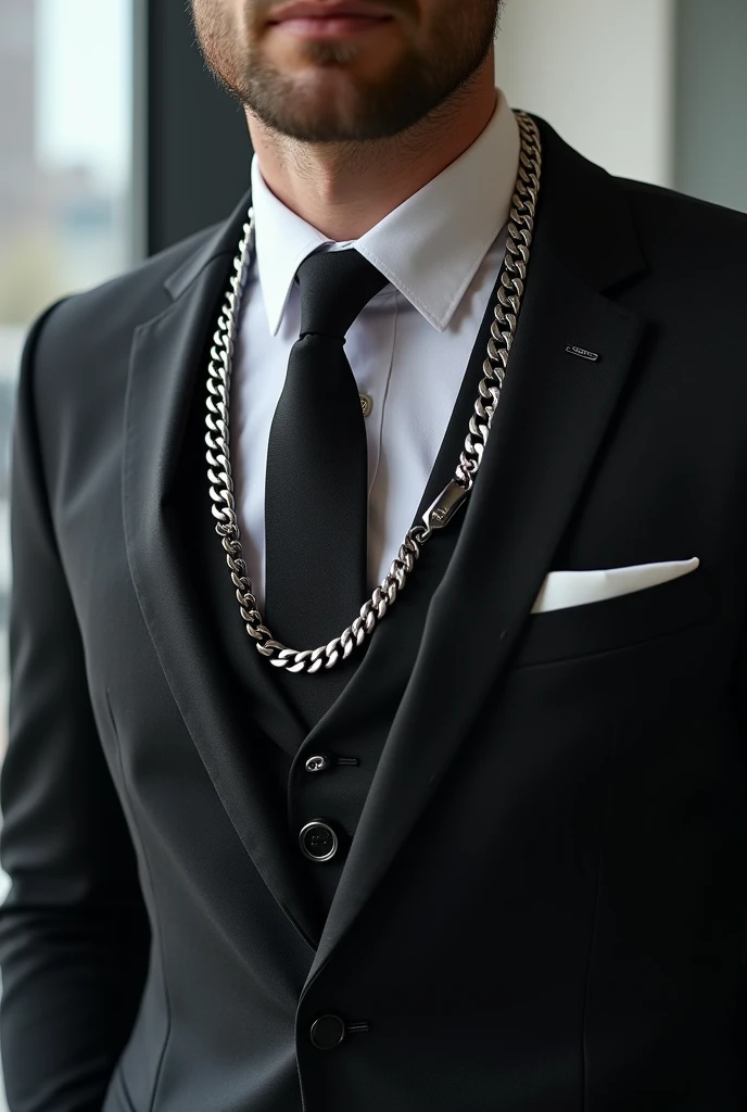 Modern steel chain for gentlemen