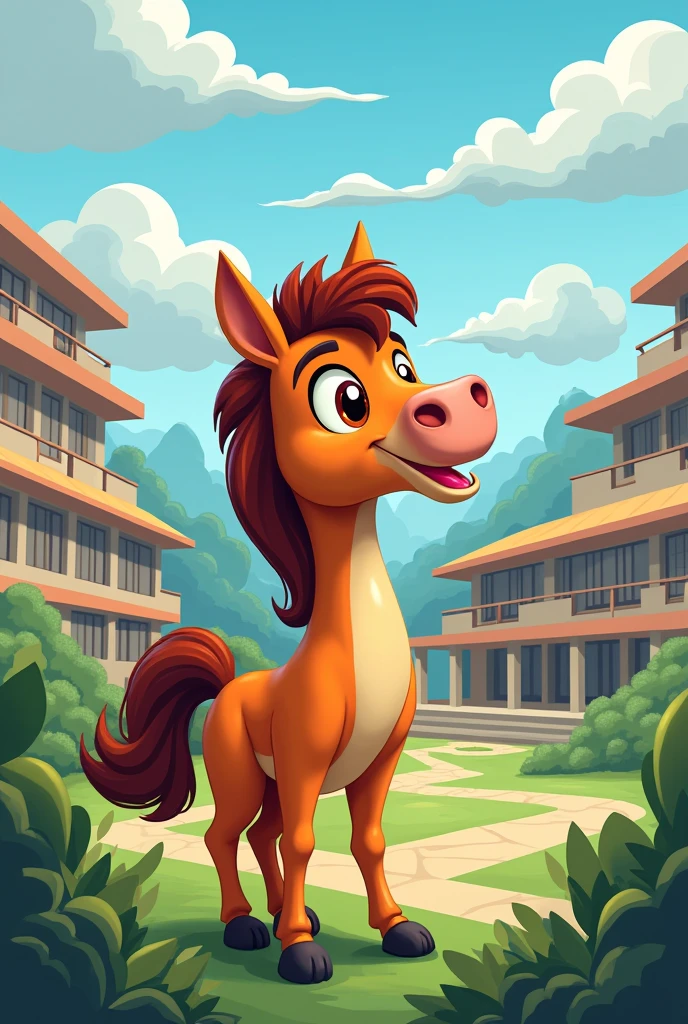 Flayer for an Excel lab within the UAEM VALLE DE MÉXICO university. The University's mascot is an animated colt