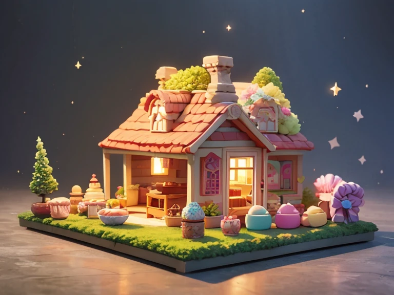 Highest quality、kitten、sleep、Fantasy、cushion、candy、sweets、Candy House