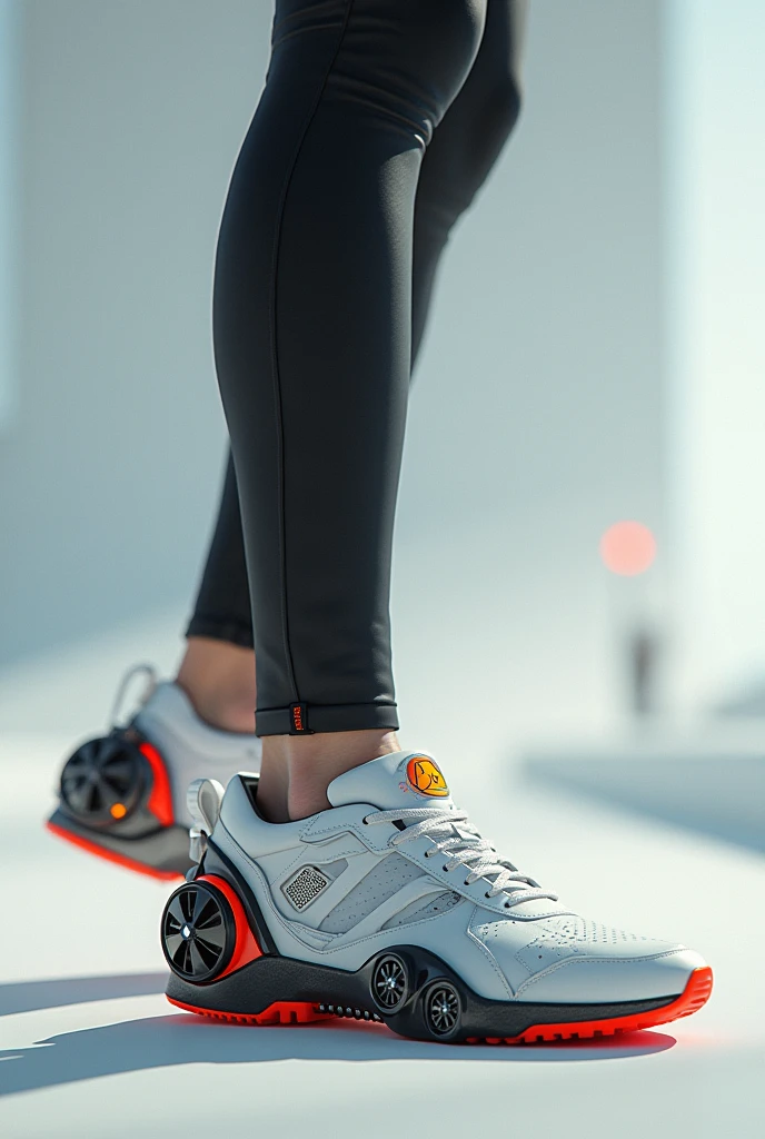 Rocket sneakers with turbines on the sole of the foot model 3D 