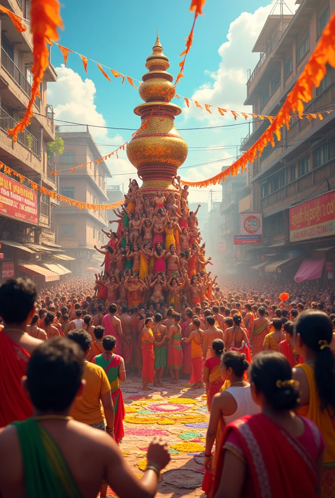 Ganapti Bappa morya celebration to dahihandi