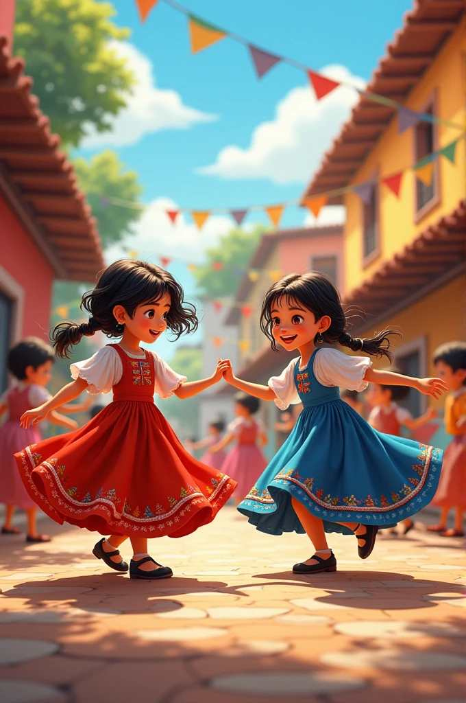 Dancing tarqueada boys and girls
