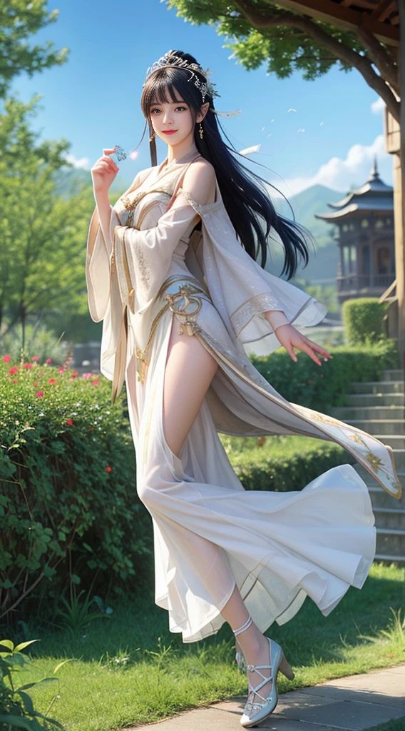 Moonlight的风景,A unique ancient costume goddess。Her gorgeous outfit sparkles,The skirt flutters in the breeze,It looks elegant and dynamic。Her eyes were full of amusement,As if blending into this peaceful nature。
The fashion goddess was wearing a pair of stylish high heels.,it seems incompatible with her elegant temperament,But it adds a touch of mystery and sexiness invisibly。。Her feet stepped on the bluestone,It's like dancing on the ground,Grace in every step。
Moonlight,The scenery is more hazy and beautiful。,Fairy Beauty。Her behavior is playful and cute,Makes people want to get closer,Discover her inner secrets。
,Ancient goddess landscape painting。She smiled,Kinetic,Everything is poetic,it'intoxicating,Unable to escape。,,,white skirt,,sit on the floor,,front,white high heels,,Beautiful ass,showing genitals,No pants