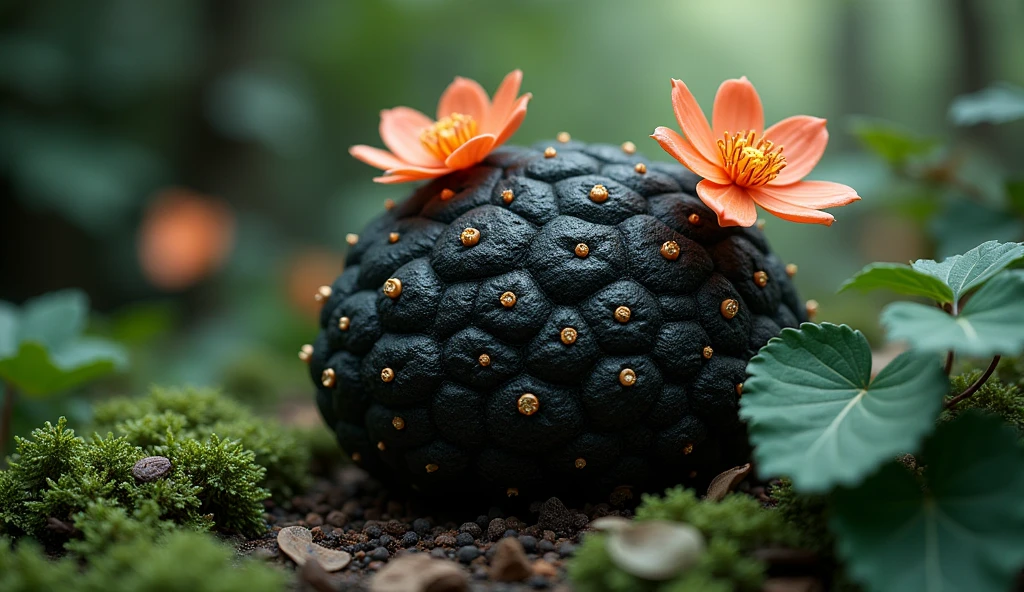 There is a kind of wood in the osmanthus forest，It is shaped like paper mulberry but has a black texture.，Its flowers are exceptionally gorgeous（best quality，4K，8k，High level，masterpiece：1.2），Ultra Detailed，（lifelike，Photo real，Photo real：1.37）