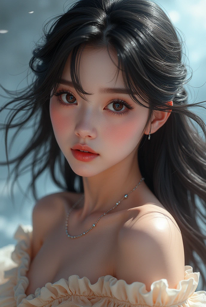 (masterpiece,best quality:1.4),(8k,raw photo,photo realistic:1.2),shiny skin,detailed skin,detailed face,detailed eyes,Detailed hands,Detailed Background、1girl,Japanese idol,(beautiful face),(Shining Eyes:1.1),、、Symmetrical eyes、、Great background、Great location、((Cute Costumes))、(Detailed and very cute,,Junior idol,)、Sexy swimmer,Hair flying in the strong wind,Full body portrait,,Mysterious,Charming,nswf,sexy Instagram style