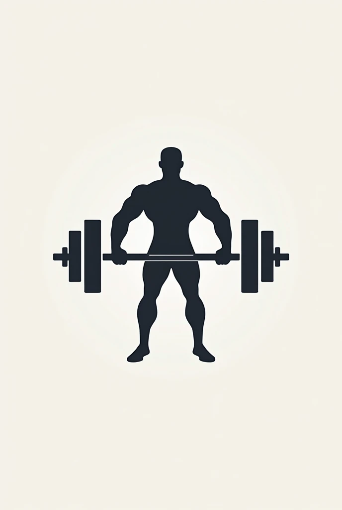 Generate a logo image for Instagram. It needs to be as simple as possible., something related to gym weight and some person.
