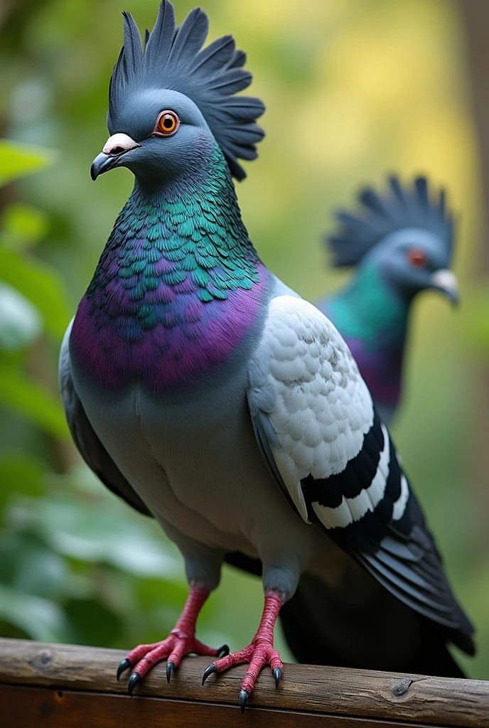A  beautiful fancy pigeons 