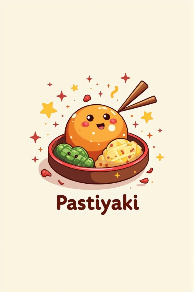 Make a logo that have TAKUYAKI and PASTIL in the logo and the name of the logo is PASTIYAKI