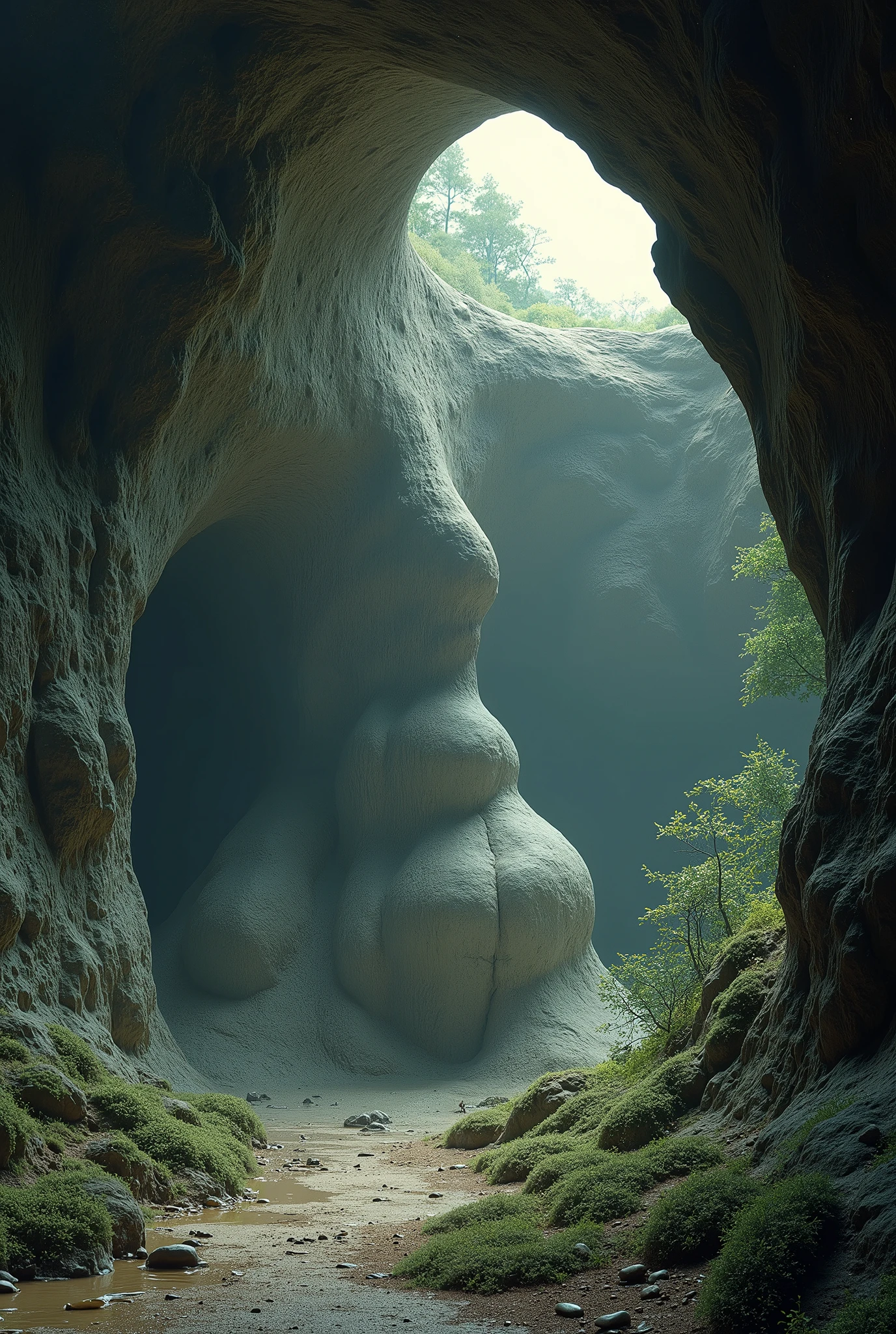 cave in the shape of a woman's vagina 