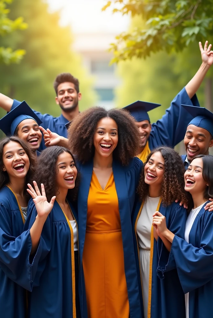 The image is a promotional banner for an event titled "CONVOCATION TALK 2K24" with details of the date "29 August 2024" .The background shows a group of fictional young adults, some in convocation attire (caps and gowns), smiling and posing outdoors.
