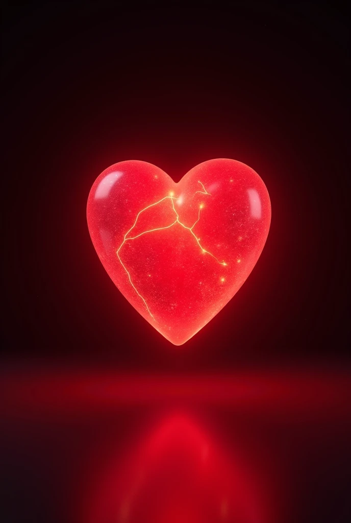 Red illuminated 3d heart