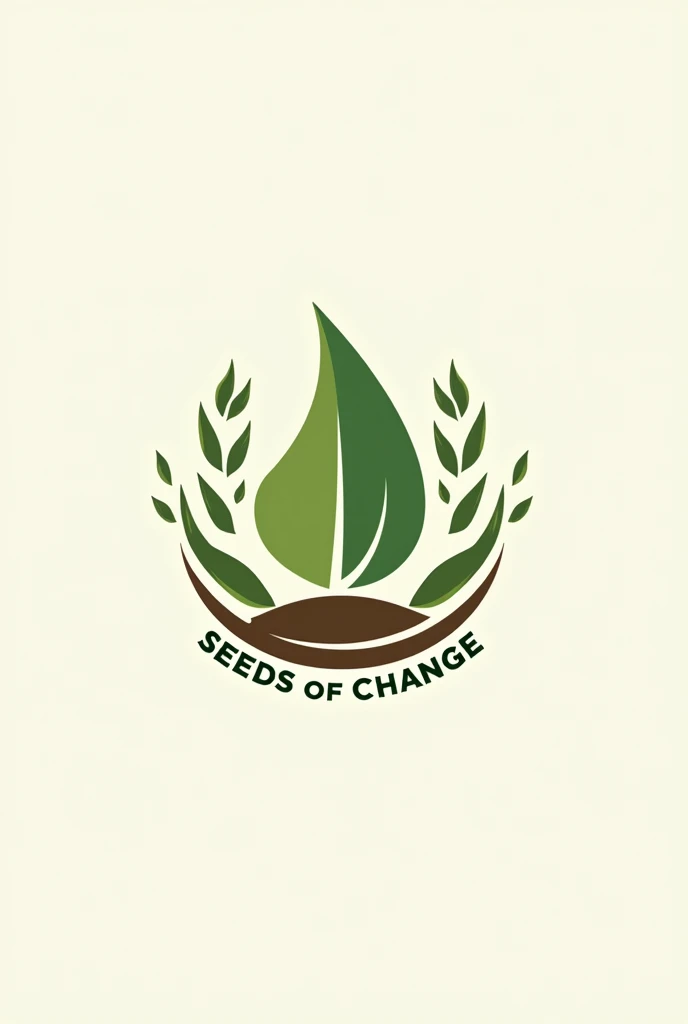A logo Name: Seeds of change 2. Environmental Theme 3. To the general public 4. Help the environment 6.colors that can be associated with nature