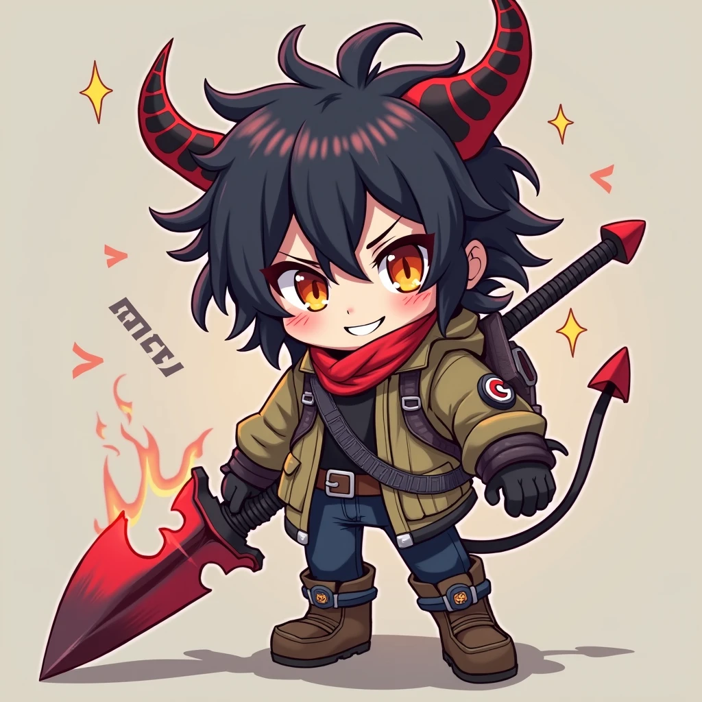GPT Chat create a character that is a cute girl, Linda, with messy hair, driver, who is , not KYN style, with the first name of MILIE, half demon, demon hunter eq is inosuke's best, do tokito, from the mix and from the tomioka